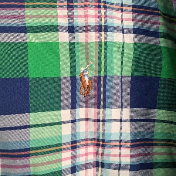 Polo Ralph Lauren Shirt Mens XXL Green Plaid Button Down LS Shirt Large - Picture 5 of 10